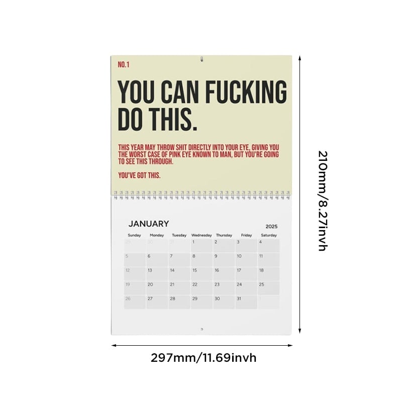 🤣The Year Of Your Fucking Year Calendar-Your Kick-Ass Motivational Calendar(2025)