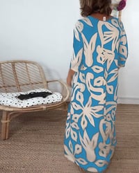 Robe À Col Rond Et Manches Longues Imprimée