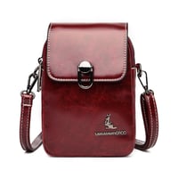Vintage Handytasche Mit Doppeltem Reißverschluss