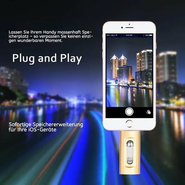 3-in-1 USB-Stick mit hoher Kapazität und Fingerabdruckschutz