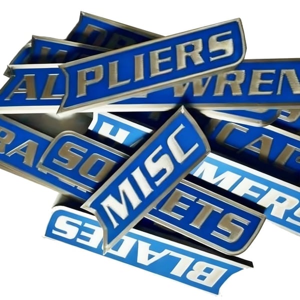 Magnetic Toolbox Labels