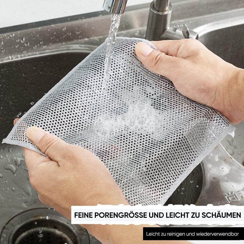 💦🫧Mehrzweck-Geschirrspüllappen aus Draht für Nass und Trocken