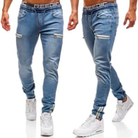 Jeans casual sport hombre con cremallera