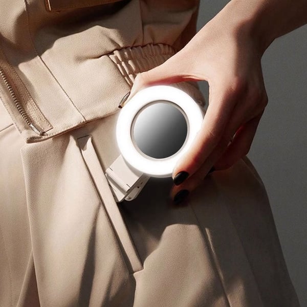 Portable Mobile Phone Rear Selfie Mirror Fill Light