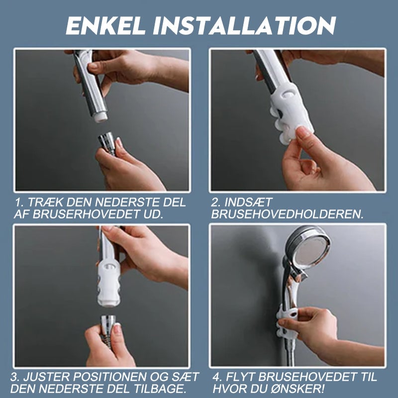 Håndfri brusehovedholder