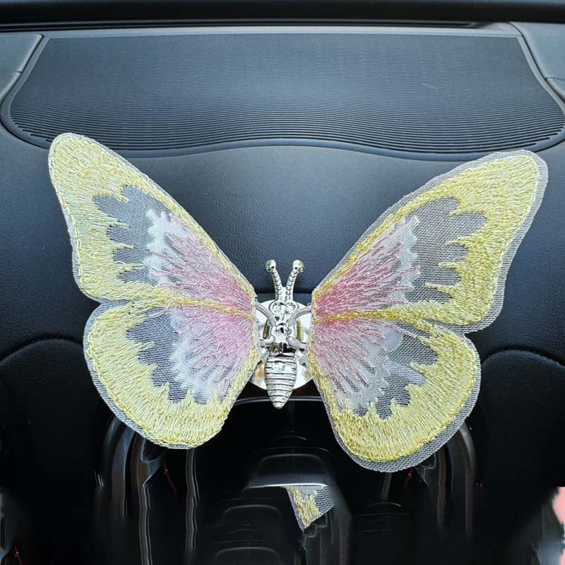 Embroidery Fragrance Butterfly Car Decoration