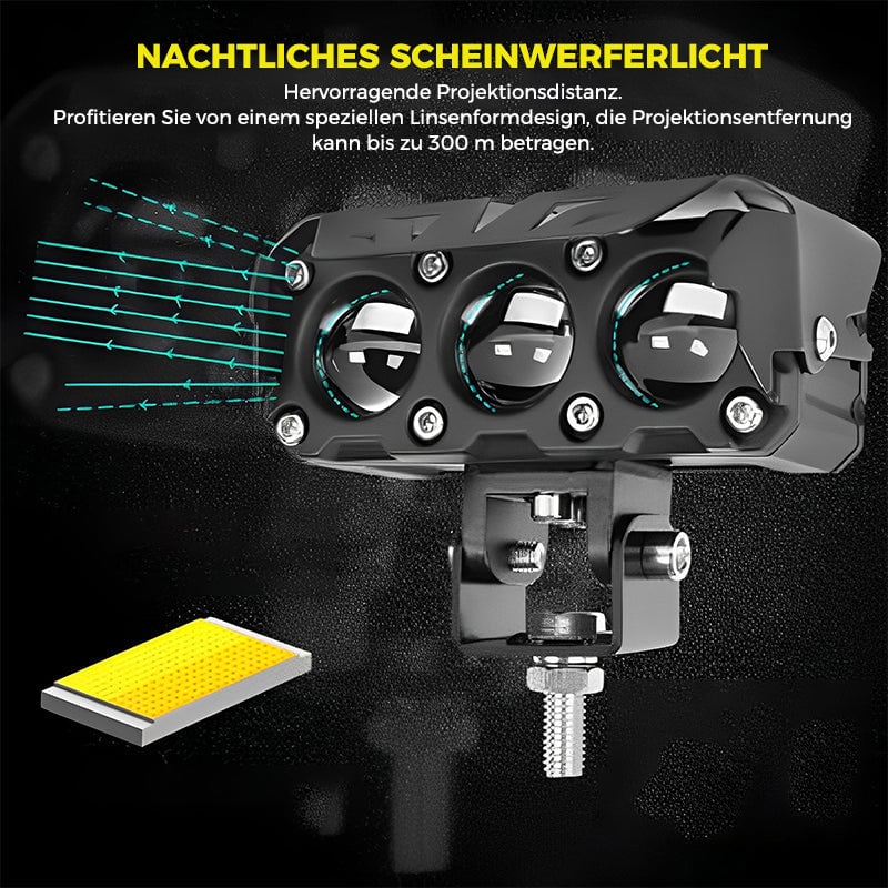 Motorrad fahrende LED-Zusatzscheinwerfer