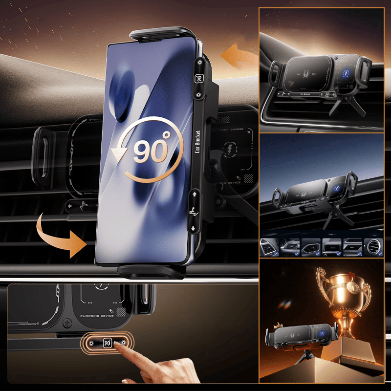 Trådløs Ladestasjon med Roterende Bilfeste