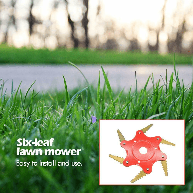 Serrated Six-Blade Lawn Mower Blade