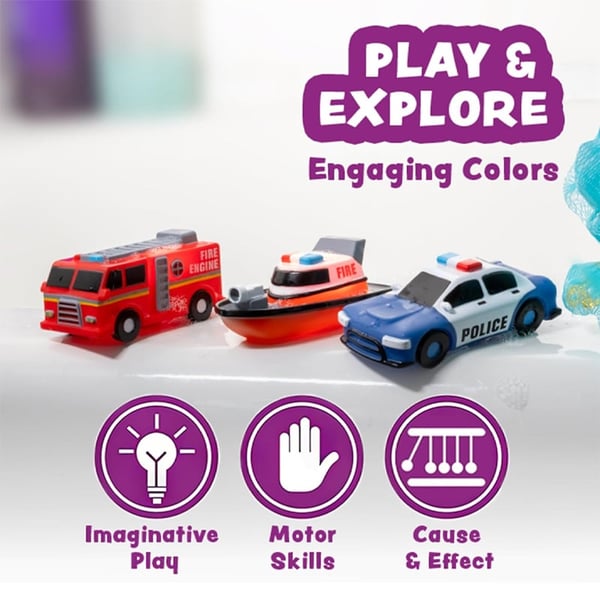 Light-up car bath toy