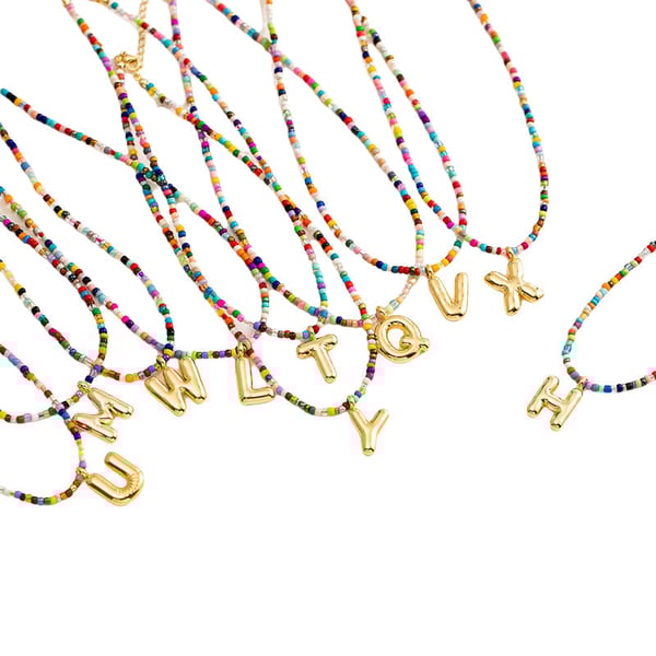 Letter Beaded Necklace