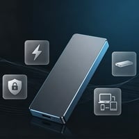 Ultratunn bärbar extern SSD i metall