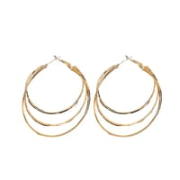 Boucles d'oreilles créoles multicouches