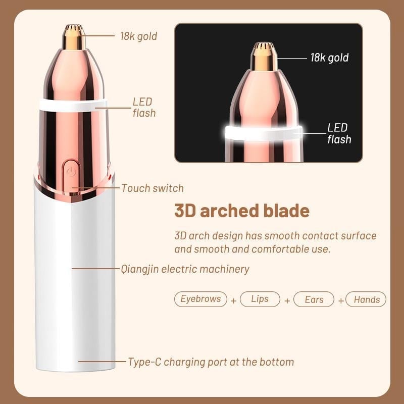 Portable Lipstick Facial Hair Remover Trimmer