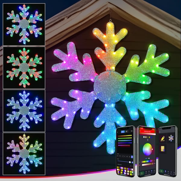 Sakerplus® Smart Led Snowflake Christmas Lights