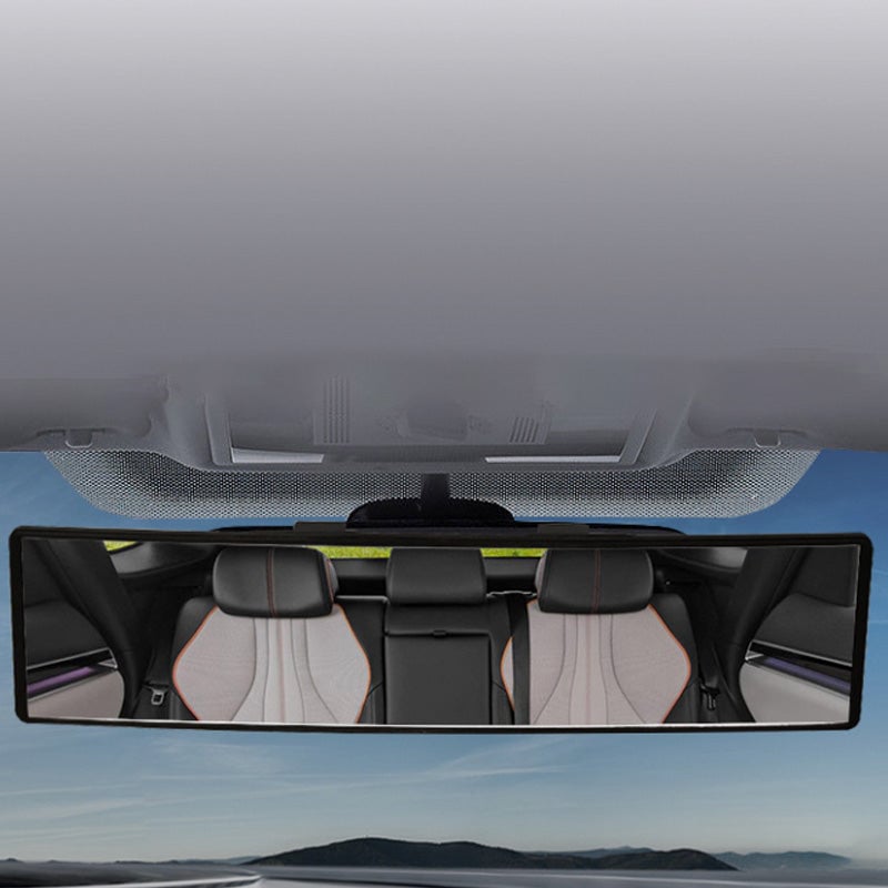 Wide-Angle Curved Rearview Mirror for Car Interior