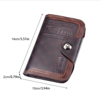 Large Capacity Leather Bifold Short Men's Wallet