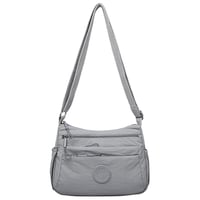 Solid Color Fashionable Multi-pocket Zipper Crossbody Bag