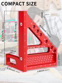 Sakerplus 3D Multi Angle Carpenter Square Ruler