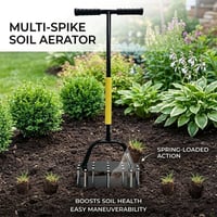 Manual Spring-Loaded Lawn Aerator & Tiller