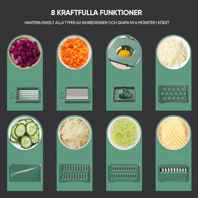 Multifunktionellt grönsaksskärset