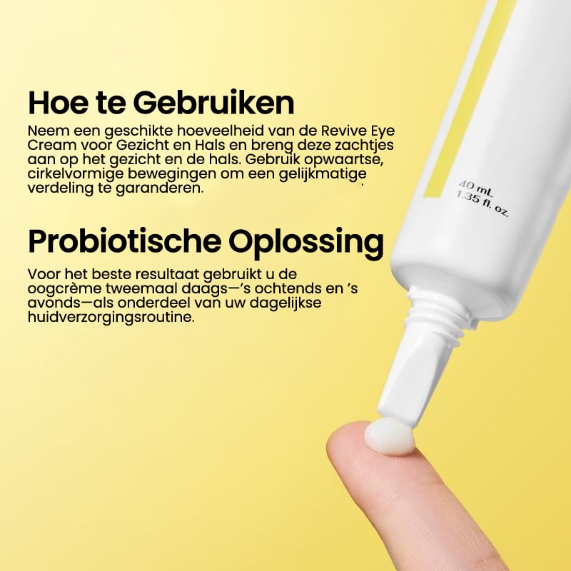 Revitaliserende oog- en gezichtscrème met probiotica, retinal en peptiden – 40 ml