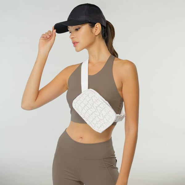 Checkered Down Crossbody Bag