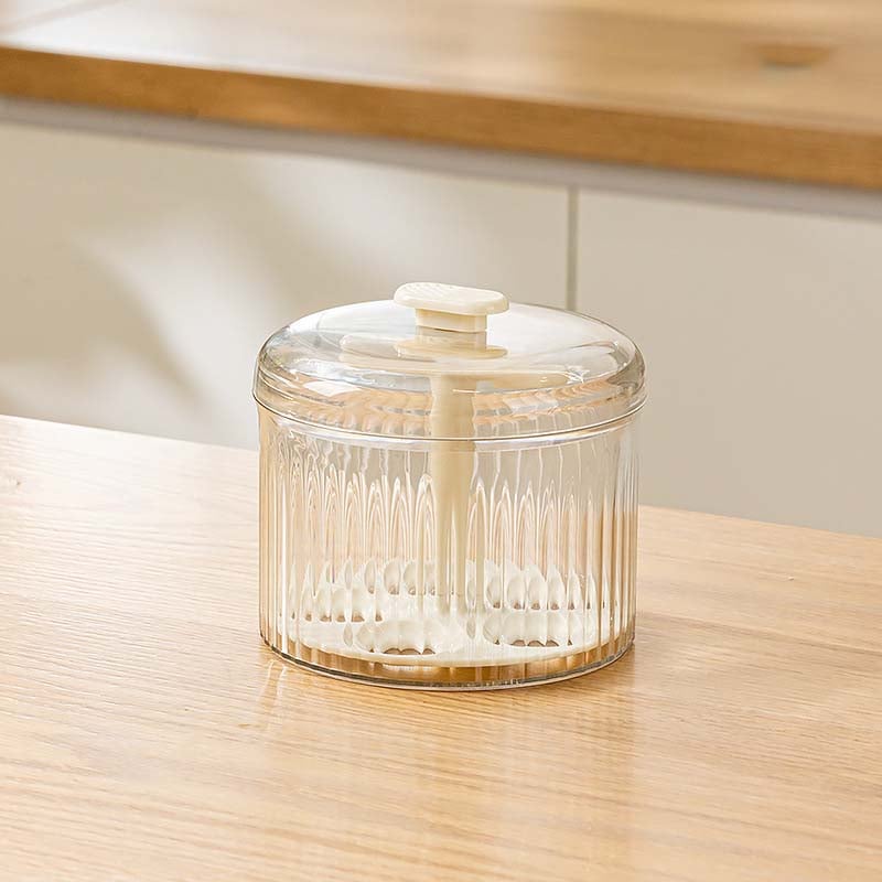 Manual one-piece household meatball maker