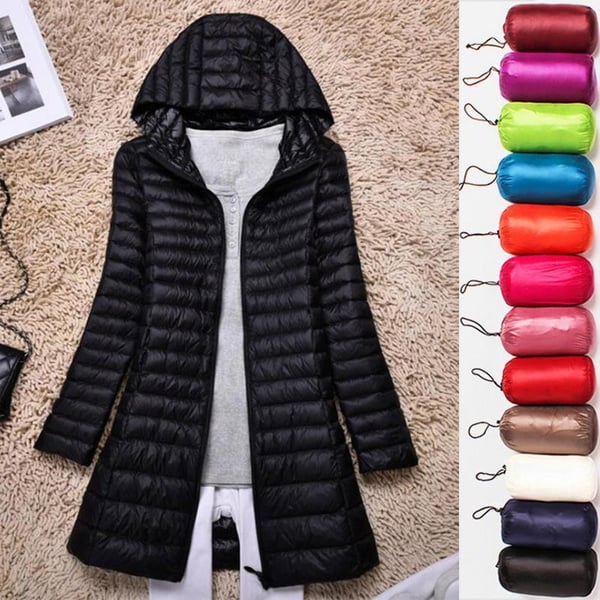 Kevyt puolipitkä takki naisille