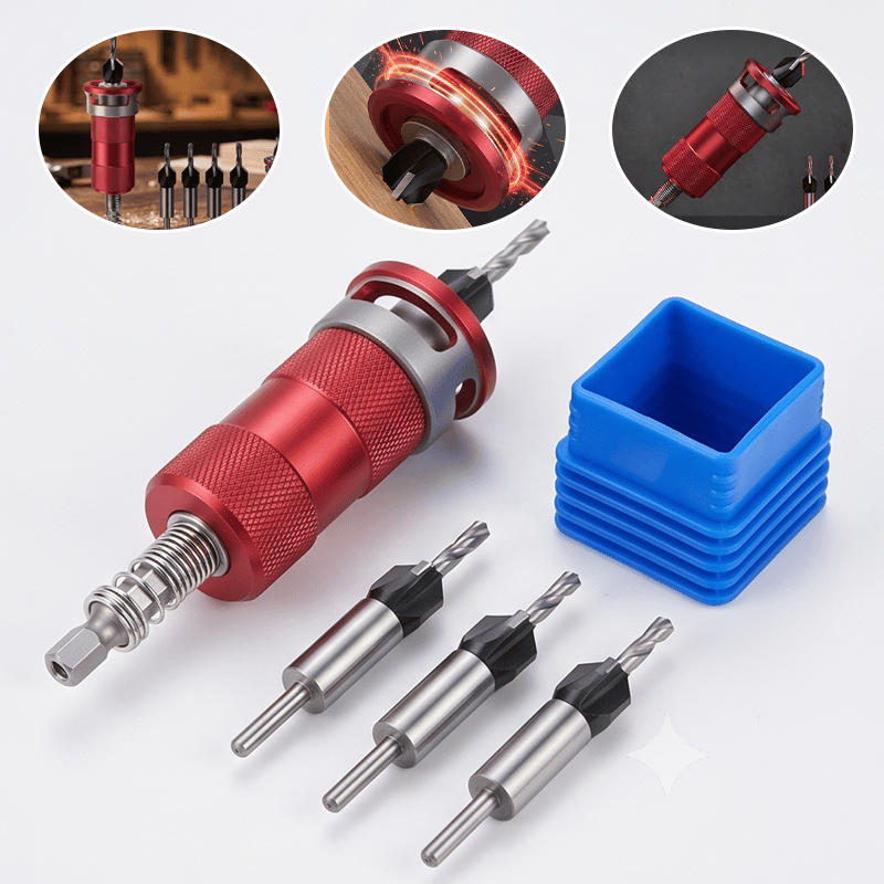 Sakerplus® Semi-Auto Depth Limit 4-Blade Countersink Drill