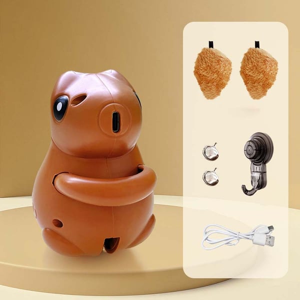 Rechargeable hanging squirrel cat toy