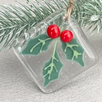 Fused Glass Christmas Tree Decoration