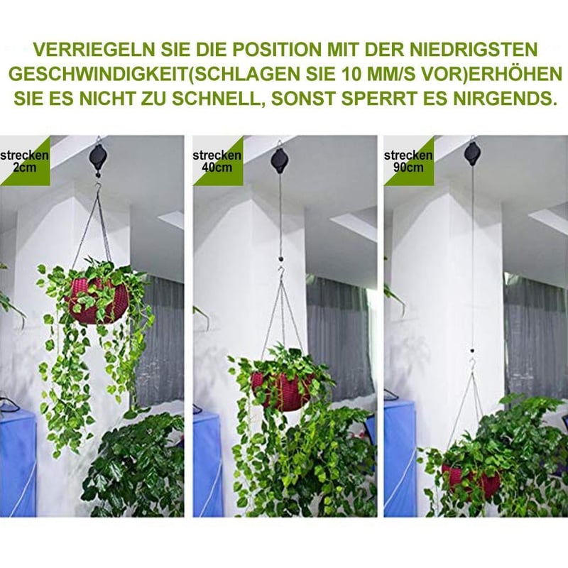 🏡55% Rabatt🏡Einziehbarer Haken, Pflanze Seilzug für Garten Töpfe und Vogel-Feeder
