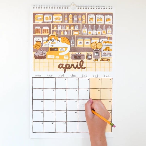 2025 Risograph Cat Calendar