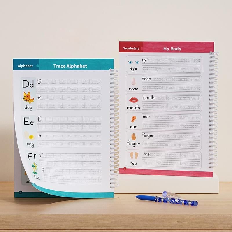 Reusable Grooved Workbooks for kids - 6 Books