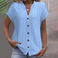 Blouse Met Drop Shoulder In Blauw