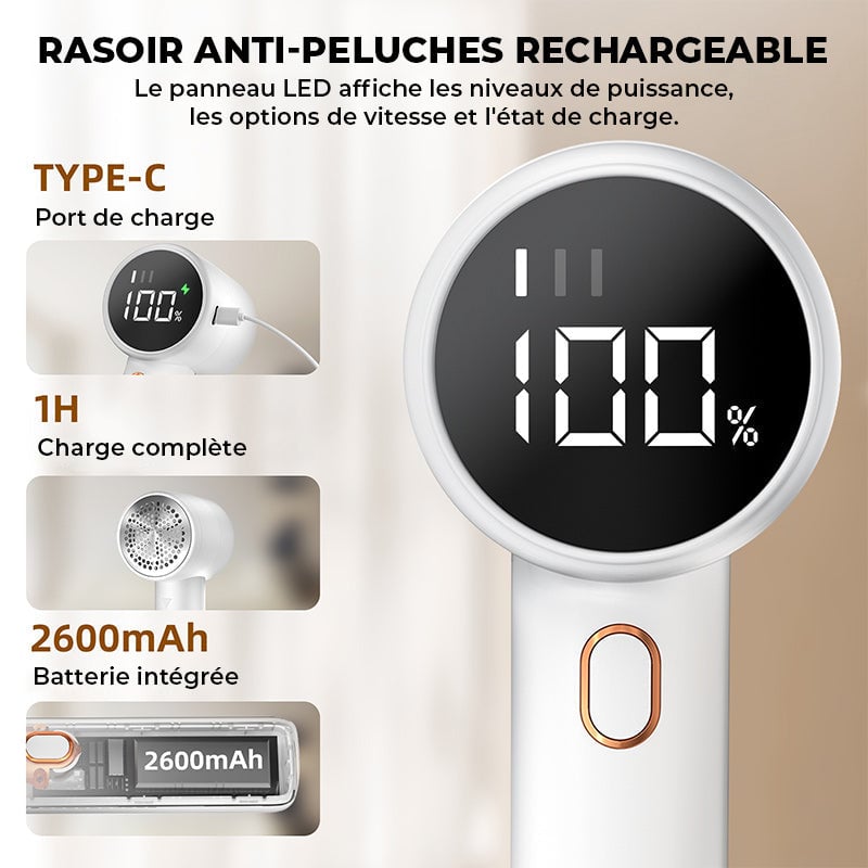 Éliminateur de peluches électrique