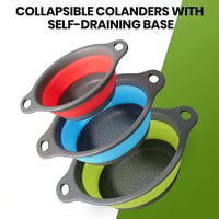 Saker® Collapsible Silicone Kitchen Strainer Set
