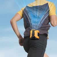 Outdoor digital display waist fan