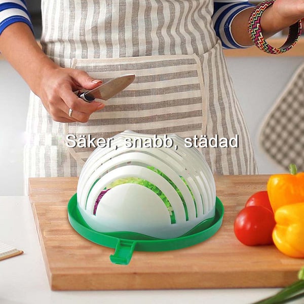 Salladsskärare med citronpress, sallad på 60 sekunder, grön