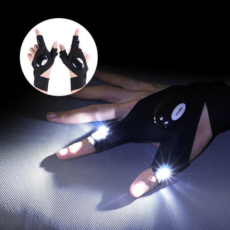 LED Gloves with Waterproof Lights