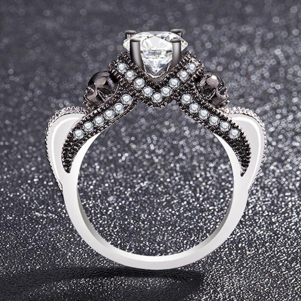 New Black Skull Ring
