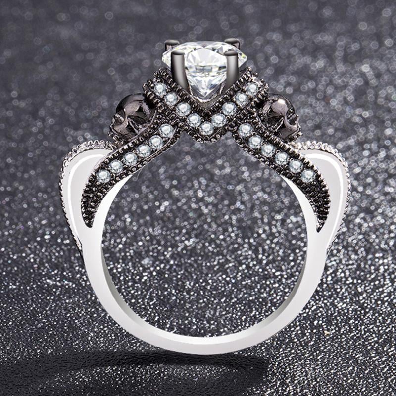 New Black Skull Ring