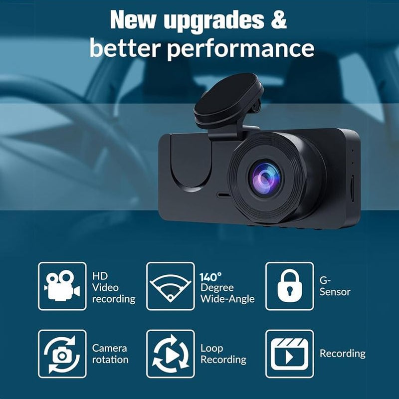 HD triple-lens driving recorder