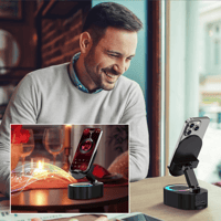 360° Adjustable Phone Stand with Built-in Bluetooth Speaker