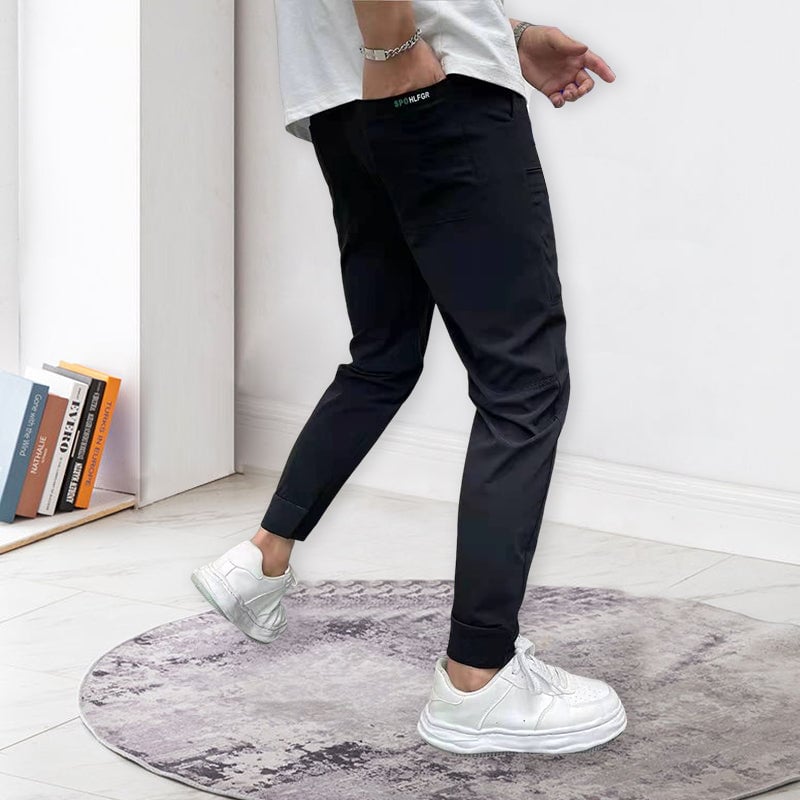 Strækbare Skinny fit Cargobukser med multilommer (Herre)