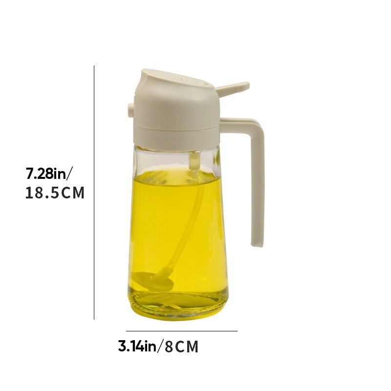 Spruzzatore e dispenser per olio in vetro 2 in 1