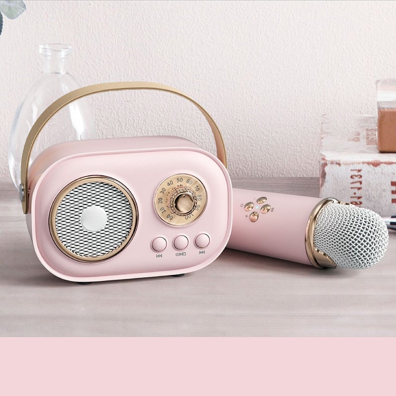 Mini Karaoke-maskin med trådløs mikrofon