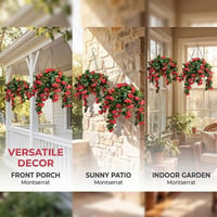 Faux Crepe Myrtle Hanging Baskets