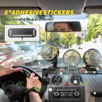 Sakerplus Portable 3-Head Car Cooling Fan